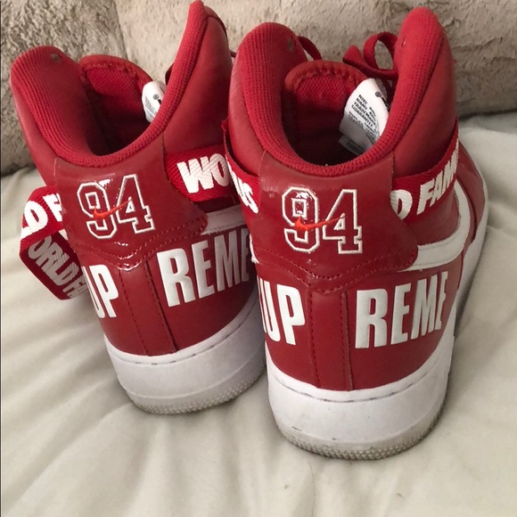 Supreme Air Force 1 High (Red) - Picture 3 of 4